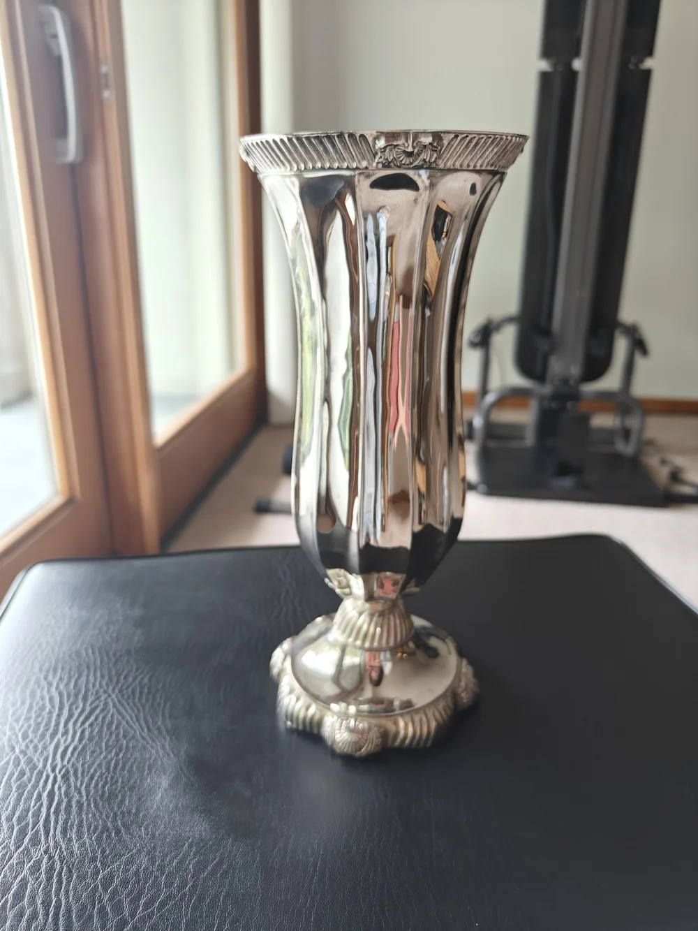 International Silver Company Silver Fluted Vase